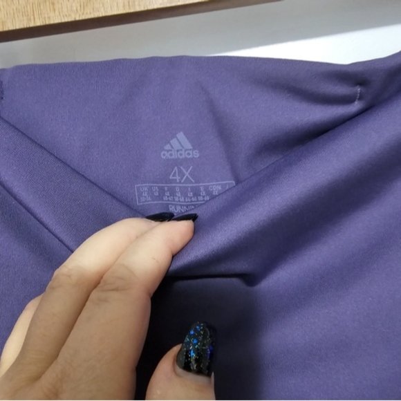 New Adidas 4x plus size leggings in purple - Picture 4 of 8
